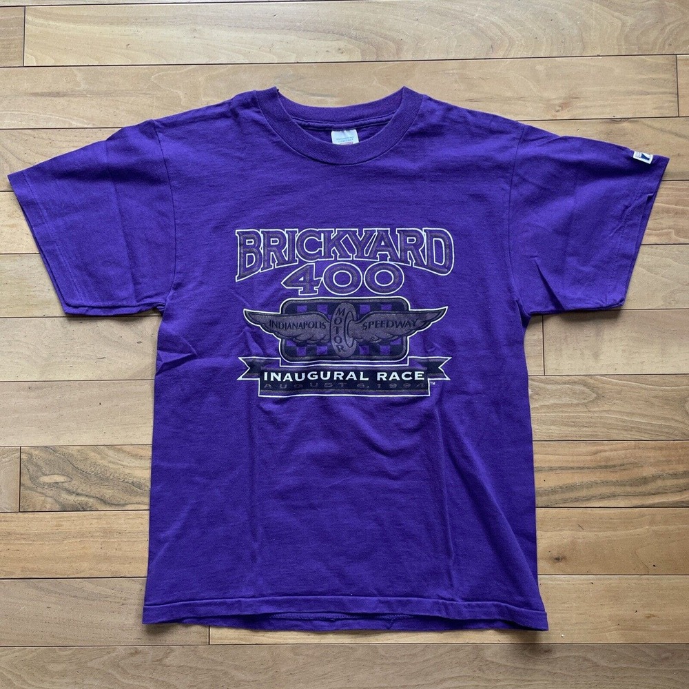 Logo 7 Brickyard 400 T-Shirt Kids L 14-16 Purple 1994 Inaugural Race Vintage‎